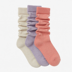 3 Pairs Slouch Socks for Women, Soft Extra Long Scrunch Knee High Sock Gift