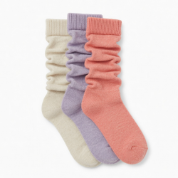 3 Pairs Slouch Socks for Women, Soft Extra Long Scrunch Knee High Sock Gift