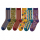 6 Pairs Mens Dress Funky Fashion Colorful Socks Causal Wedding Groovy 10-13