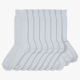 12 Pairs White Diabetic Crew Socks Health Men's Circulatory Calf Cotton 10-13