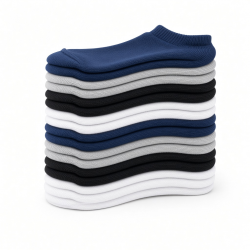 12 Pairs Mens Ankle Quarter Sports Socks Athletic Cotton Low Cut Socks Size 9-11