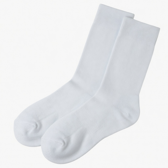 12 Paris Mens White Cotton Athletic Sports Tube Socks 26