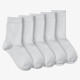 6 Pairs White Men Women Diabetic Crew Socks Circulatory Cushion Cotton Size 9-11