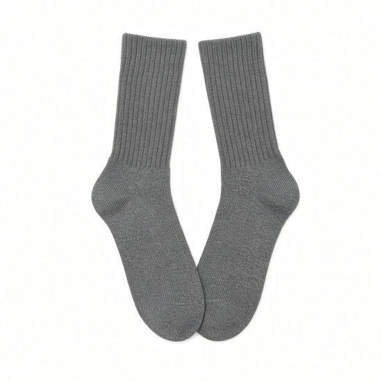 5-100 Dozens Wholesale Lots Mens Solid Grey Sports Cotton Crew Socks 9-11 10-13