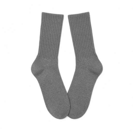 5-100 Dozens Wholesale Lots Mens Solid Grey Sports Cotton Crew Socks 9-11 10-13