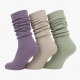 3, 6, 12 Pairs Slouch Socks for Women, Soft Extra Long Scrunch Knee High Socks