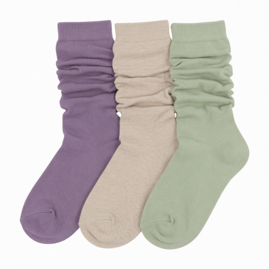 3, 6, 12 Pairs Slouch Socks for Women, Soft Extra Long Scrunch Knee High Socks