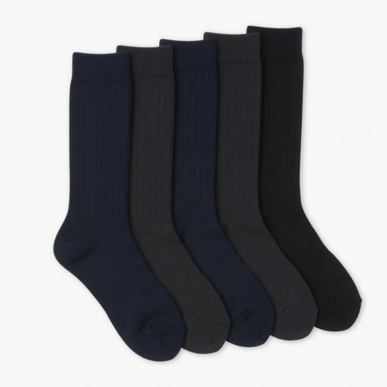 6 Pairs Compression Socks Men Women 20-30mmHg Knee High Support Running Black