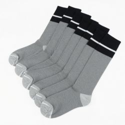 6 Pairs Men's Diabetic Over the Calf Socks Knee High Soft Cotton Socks