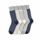 Crew Socks 5 Pairs Gift Set Soft Breathable Mixed Pattern Socks