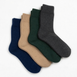 BRUBAKER Men's Women's Alpaca Wool Socks Winter Socks for Men Women 4 Pair Pack