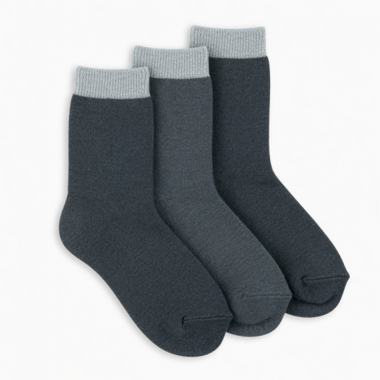3 Pairs Diabetic Crew Socks Mens Circulatory Cotton Non Binding 9-11 10-13-15