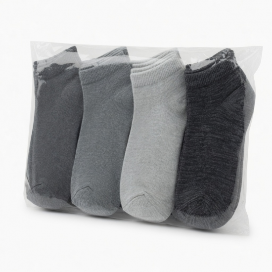 Copper Fit Men's 9-pack Ankle Socks in Multi Grey 9-11, Shoe Sz 4-10