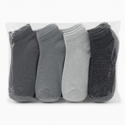 Copper Fit Men's 9-pack Ankle Socks in Multi Grey 9-11, Shoe Sz 4-10