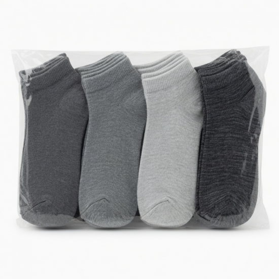 Copper Fit Men's 9-pack Ankle Socks in Multi Grey 9-11, Shoe Sz 4-10