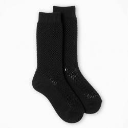 Hollow Compression Alpaca Socks Black X-Large Men 13-15