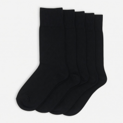 Men's Bamboo Black Dress & Trouser Socks - Soft & Odor-Free (8 Pack)-633