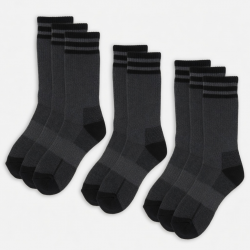 6 Pair Men’s All-Season Work Boot Socks Size 10-13 – Cushioned Durable Mid-Calf