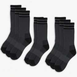 6 Pair Men’s All-Season Work Boot Socks Size 10-13 – Cushioned Durable Mid-Calf