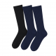 Men's 3-Pack Over-the-Calf Dress Socks - Black/Navy, Comfortable & Stylish