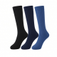 Men's 3-Pack Over-the-Calf Dress Socks - Black/Navy, Comfortable & Stylish