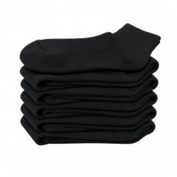 5 pairs Men's Cotton Sweat Absorbing Embroidered Crest Athletic Socks size 9-11
