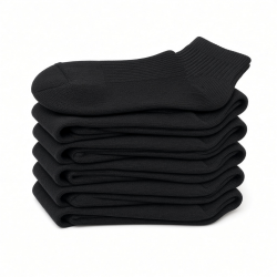5 pairs Men's Cotton Sweat Absorbing Embroidered Crest Athletic Socks size 9-11