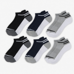 6 Pairs Men Athletic Ankle Socks Cushioned Running Sock Size 7-11