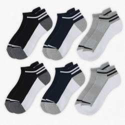 6 Pairs Men Athletic Ankle Socks Cushioned Running Sock Size 7-11
