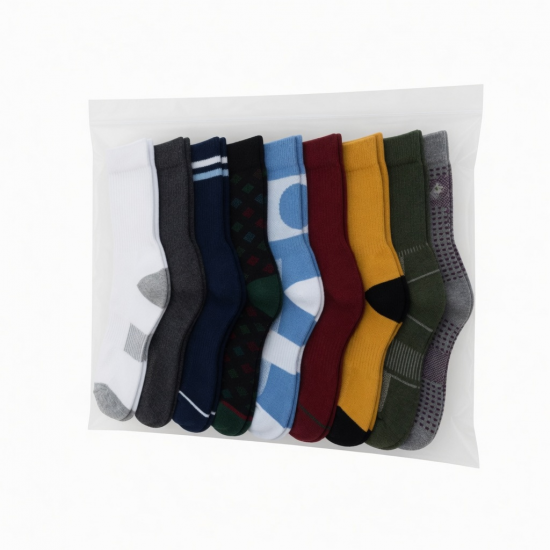 Men's Athletic Crew Socks 12 Pack, Breathable Cotton Assorted Colors and Pattern