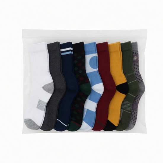Men's Athletic Crew Socks 12 Pack, Breathable Cotton Assorted Colors and Pattern