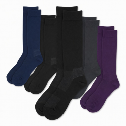 (5 Pairs)15-20mmHg Graduated Compression Support Socks Knee High Men Women S-XXL
