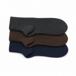 3 Pack Men 100%Merino Wool Crew Socks Thicken Dress Solid Thermal Boot Winter