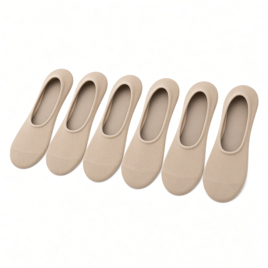 6 Pairs Mens Invisible No-Show Socks Non-Slip Loafer Low Cut Cotton Liner 7-11