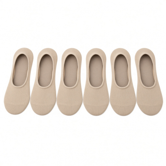 6 Pairs Mens Invisible No-Show Socks Non-Slip Loafer Low Cut Cotton Liner 7-11