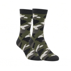 Mossy Oak Camo Black White Crew Socks Mens Size L (9-12.5 shoe size) 2 PAIR