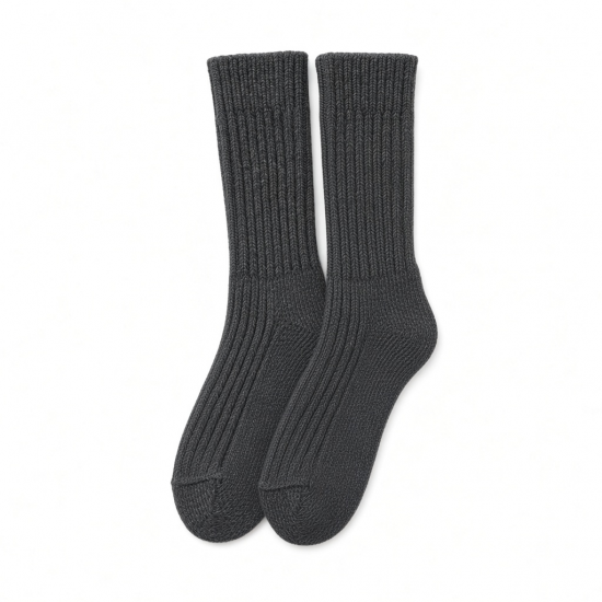 6 Pairs Solid Color Wool Socks for men Winter Warm Socks