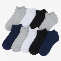 10 Pack Unisex Ankle Socks Breathable Lightweight Comfort Fit Daily & Sport