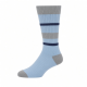 On Unisex Crew Socks Mid Calf Logo Pattern Light Blue/Gray/Navy Size L 6 Pairs