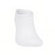Men's solid color sports cotton boat socks in white/black