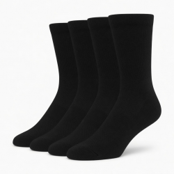 Compression Ankle Socks for Running Athletic, 6 Pairs, Black, Large