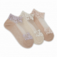 3 Pairs Women Floral Lace Ankle Socks Transparent Mesh Sheer Short Socks Daily