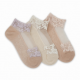 3 Pairs Women Floral Lace Ankle Socks Transparent Mesh Sheer Short Socks Daily