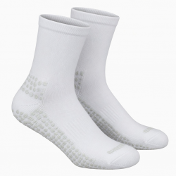 White athletic socks with grip