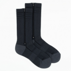 Zipper Compression Socks for Men & Women, 15-20 mmHg, Closed Toe Support