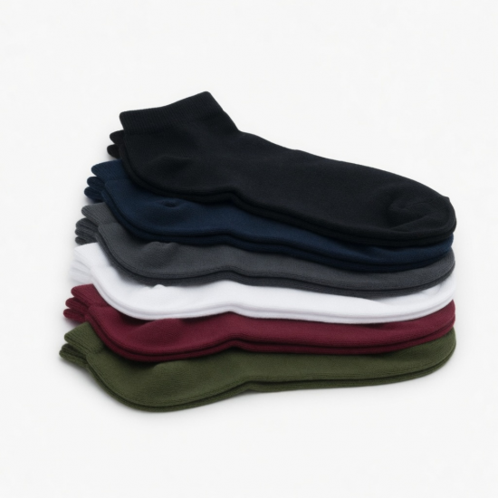 6-12 Pairs Mens Plain Solid Polyester Sports Ankle Socks Low Cut Size 9-13